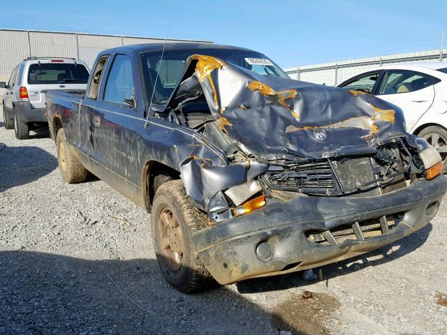 1B7GL32XX2S510932 - 2002 DODGE DAKOTA SPO GRAY photo 1