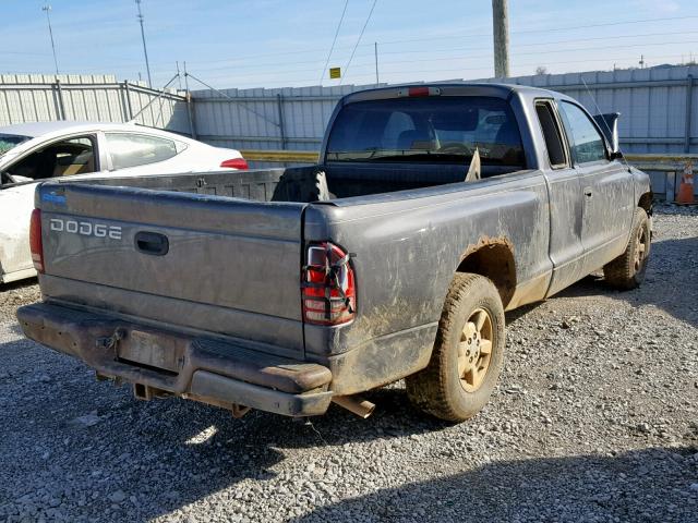 1B7GL32XX2S510932 - 2002 DODGE DAKOTA SPO GRAY photo 4