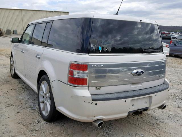 2FMHK6DT1BBD18629 - 2011 FORD FLEX LIMIT WHITE photo 3