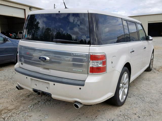 2FMHK6DT1BBD18629 - 2011 FORD FLEX LIMIT WHITE photo 4