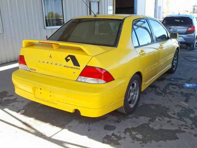 JA3AJ86E92U032930 - 2002 MITSUBISHI LANCER OZ YELLOW photo 4