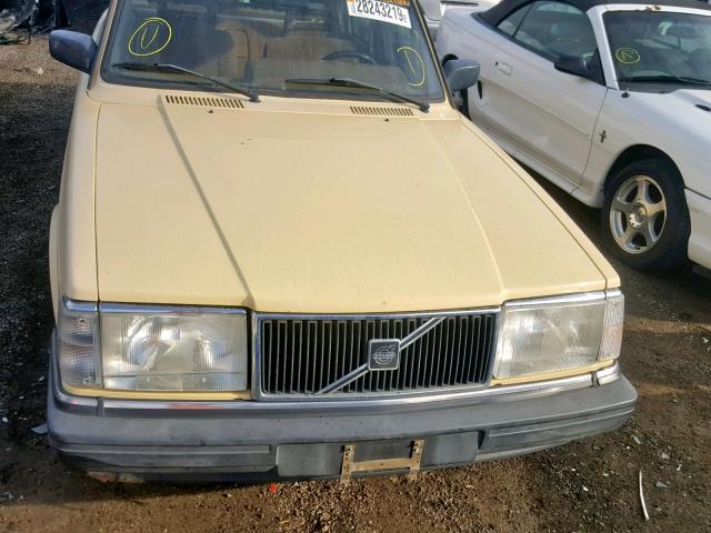 YV1AX8840G1188913 - 1986 VOLVO 244 DL YELLOW photo 9