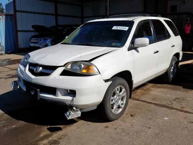 2HNYD18986H540680 - 2006 ACURA MDX TOURIN WHITE photo 2