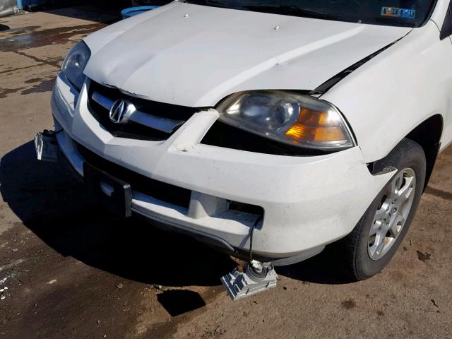 2HNYD18986H540680 - 2006 ACURA MDX TOURIN WHITE photo 9