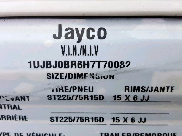 1UJBJ0BR6H7T70082 - 2017 JAYC JAYFLIGHT WHITE photo 8