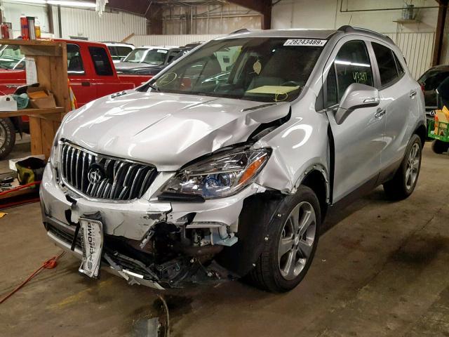 KL4CJGSB2EB580780 - 2014 BUICK ENCORE SILVER photo 2