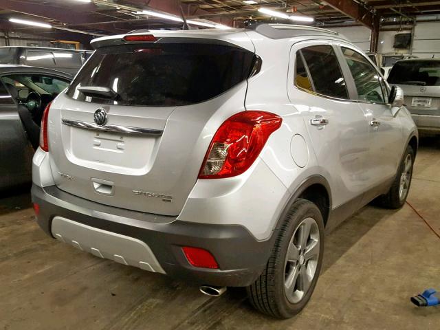 KL4CJGSB2EB580780 - 2014 BUICK ENCORE SILVER photo 4