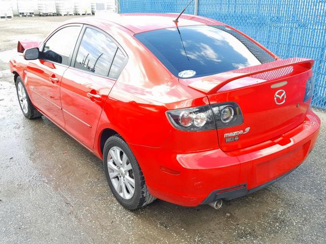 JM1BK123471647957 - 2007 MAZDA 3 S RED photo 3