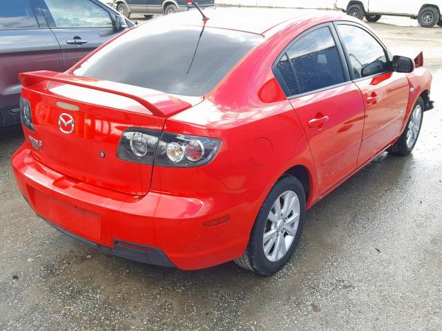 JM1BK123471647957 - 2007 MAZDA 3 S RED photo 4