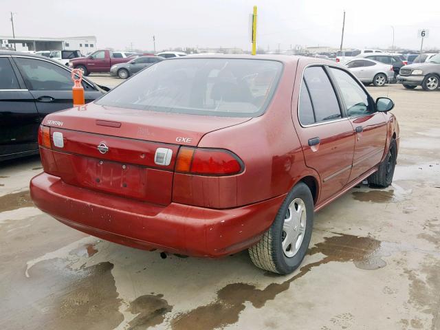 1N4AB41DXWC731121 - 1998 NISSAN SENTRA E RED photo 4
