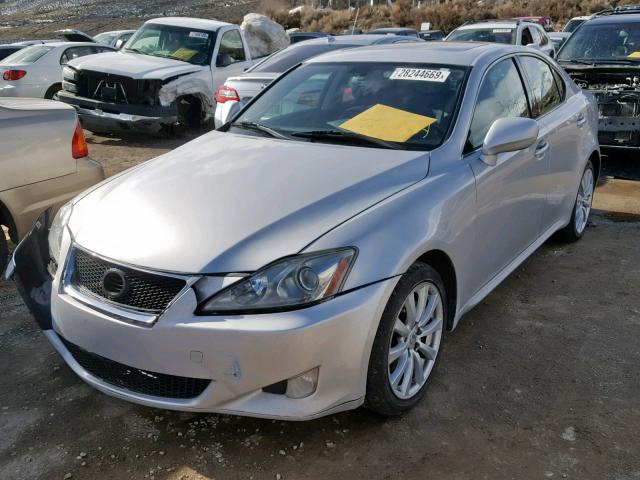 JTHCK262675015187 - 2007 LEXUS IS 250 SILVER photo 2