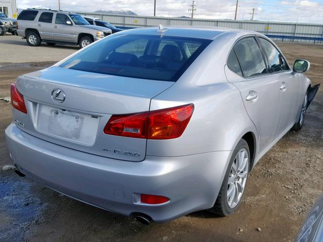 JTHCK262675015187 - 2007 LEXUS IS 250 SILVER photo 4