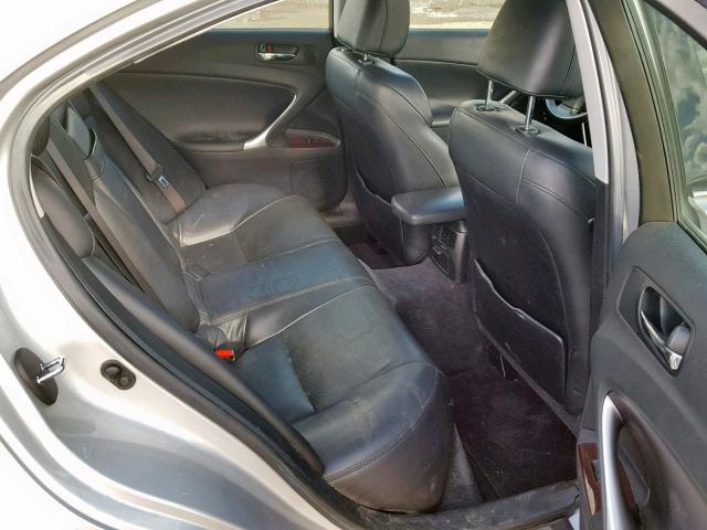 JTHCK262675015187 - 2007 LEXUS IS 250 SILVER photo 6