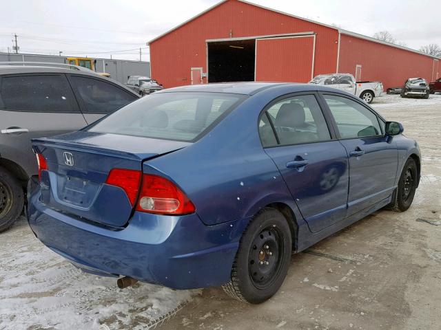 2HGFA16958H002189 - 2008 HONDA CIVIC EXL BLUE photo 4