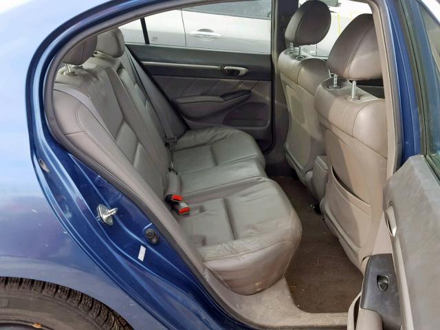 2HGFA16958H002189 - 2008 HONDA CIVIC EXL BLUE photo 6