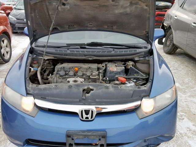 2HGFA16958H002189 - 2008 HONDA CIVIC EXL BLUE photo 7