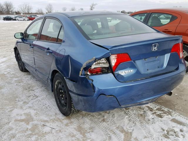 2HGFA16958H002189 - 2008 HONDA CIVIC EXL BLUE photo 9