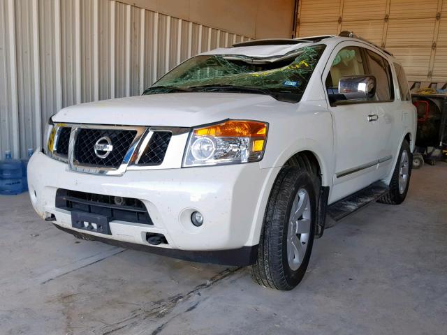 5N1BA0ND2EN611526 - 2014 NISSAN ARMADA SV WHITE photo 2