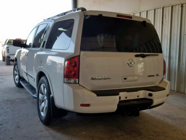 5N1BA0ND2EN611526 - 2014 NISSAN ARMADA SV WHITE photo 3