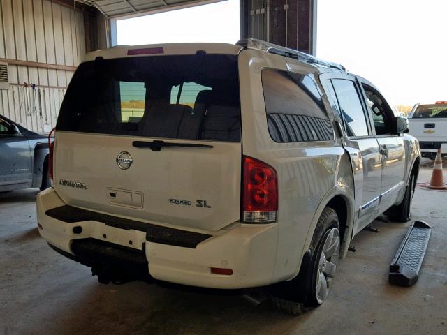 5N1BA0ND2EN611526 - 2014 NISSAN ARMADA SV WHITE photo 4