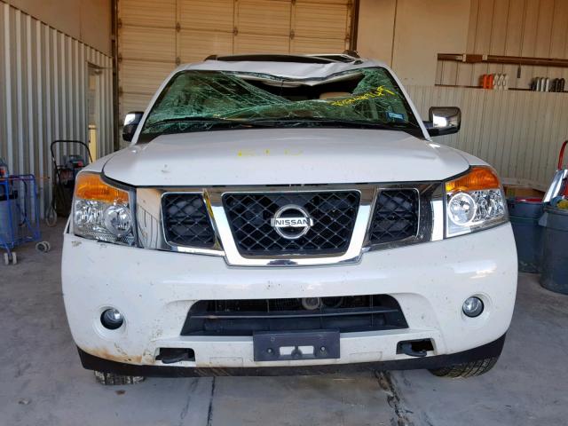 5N1BA0ND2EN611526 - 2014 NISSAN ARMADA SV WHITE photo 9