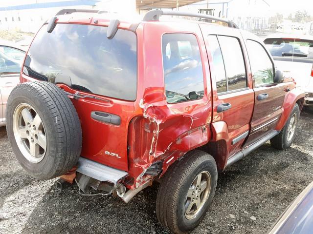 1J4GL38K55W666766 - 2005 JEEP LIBERTY RE RED photo 4