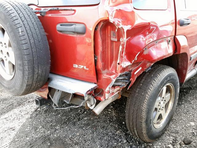 1J4GL38K55W666766 - 2005 JEEP LIBERTY RE RED photo 9