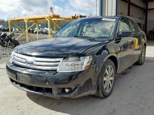 1FAHP24W88G105791 - 2008 FORD TAURUS SEL BLACK photo 2