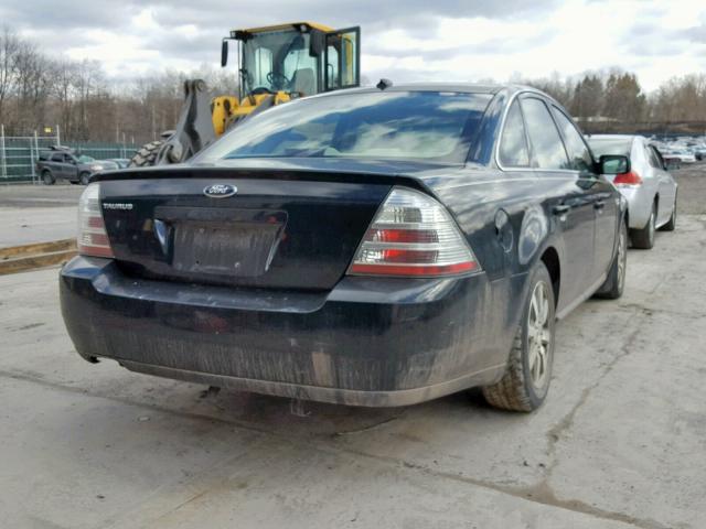 1FAHP24W88G105791 - 2008 FORD TAURUS SEL BLACK photo 4