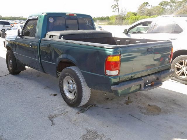 1FTYR10C3YTA53200 - 2000 FORD RANGER GREEN photo 3