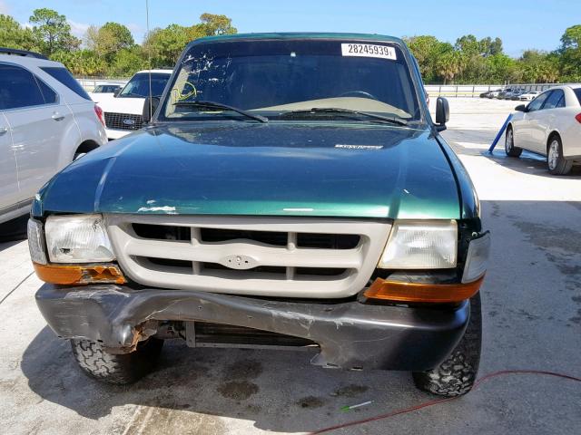 1FTYR10C3YTA53200 - 2000 FORD RANGER GREEN photo 9