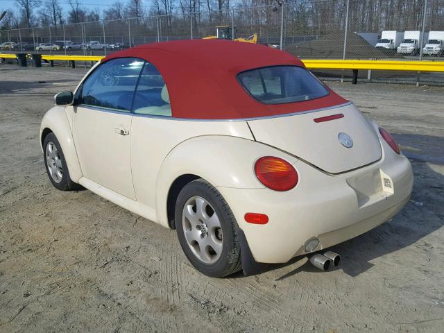 3VWCK21Y13M317453 - 2003 VOLKSWAGEN NEW BEETLE Krem foto 3