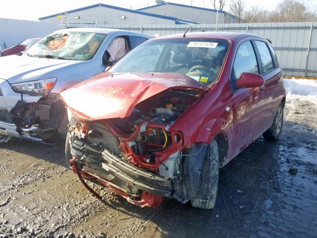 KL1TD66688B035795 - 2008 CHEVROLET AVEO BASE წითელი ფოტო 2