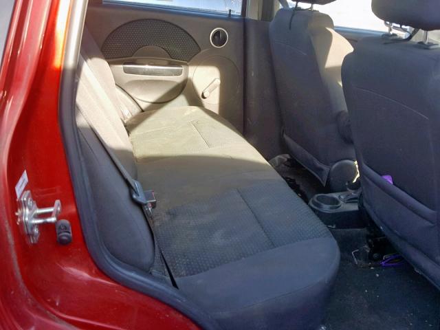 KL1TD66688B035795 - 2008 CHEVROLET AVEO BASE წითელი ფოტო 6