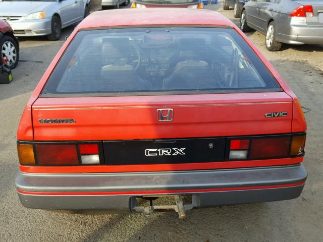 JHMAF5324GS048322 - 1986 HONDA CIVIC 1500 RED photo 6