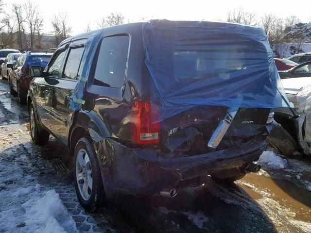 5FNYF4H70FB074202 - 2015 HONDA PILOT EXLN BLACK photo 3