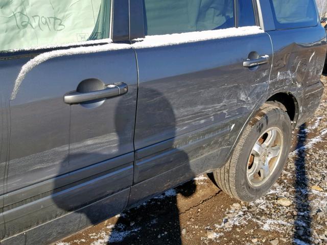 5FNYF18308B012765 - 2008 HONDA PILOT SE GRAY photo 9