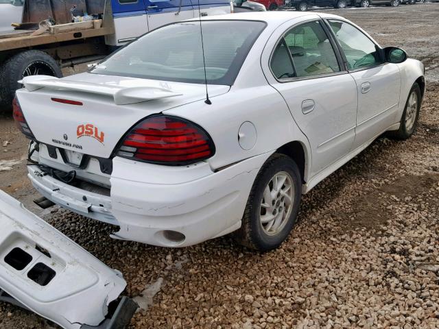 1G2NF52E74C243436 - 2004 PONTIAC GRAND AM S WHITE photo 4