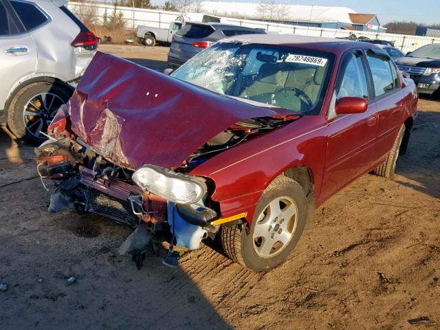 1G1NE52J63M671592 - 2003 CHEVROLET MALIBU LS MAROON photo 2