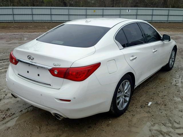 JN1BV7AP3EM675133 - 2014 INFINITI Q50 BASE WHITE photo 4