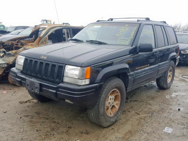 1J4GZ78Y5TC188888 - 1996 JEEP GRAND CHER BLACK photo 2