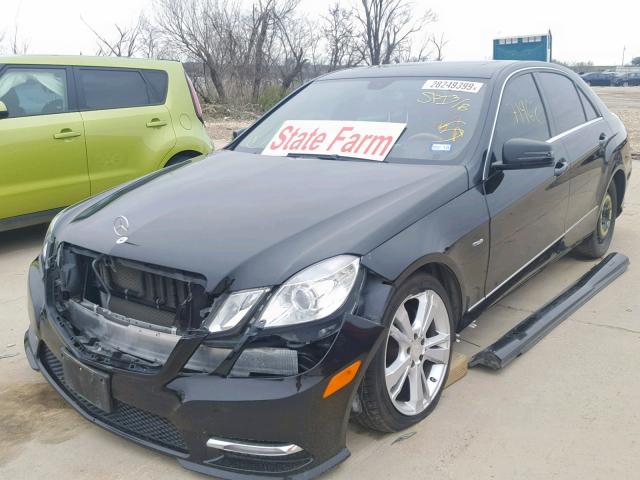 WDDHF5KB4CA526813 - 2012 MERCEDES-BENZ E 350 BLACK photo 2