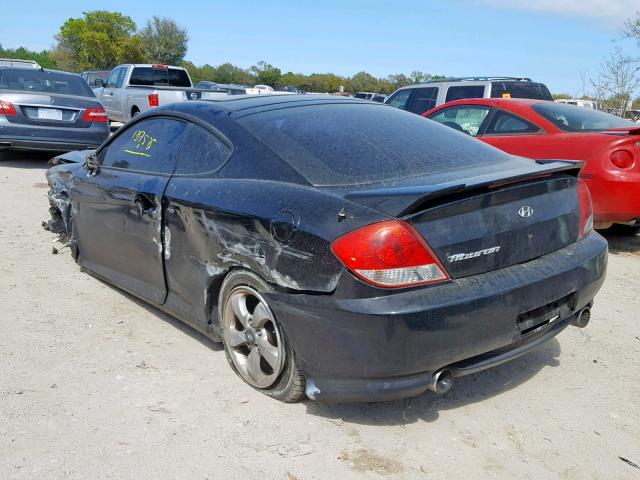 KMHHM65D86U208002 - 2006 HYUNDAI TIBURON GS BLACK photo 3