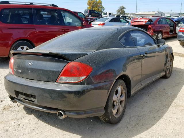 KMHHM65D86U208002 - 2006 HYUNDAI TIBURON GS BLACK photo 4