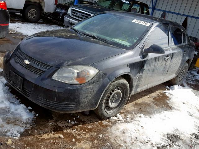 1G1AT58H097172285 - 2009 CHEVROLET COBALT LT BLACK photo 2