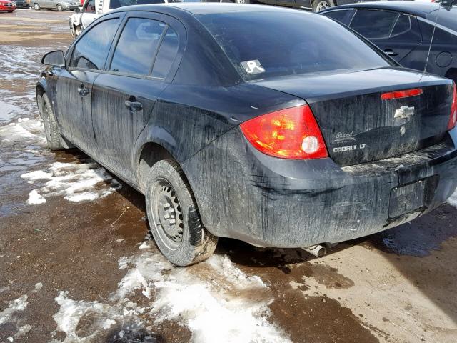 1G1AT58H097172285 - 2009 CHEVROLET COBALT LT BLACK photo 3