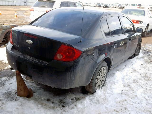 1G1AT58H097172285 - 2009 CHEVROLET COBALT LT BLACK photo 4