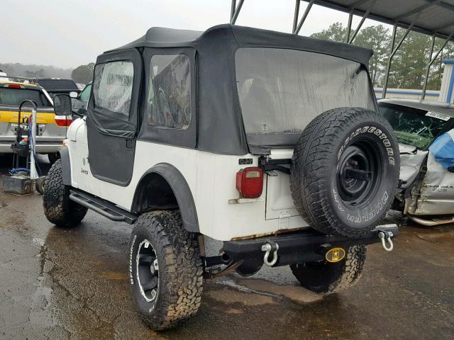 1JCUM87A0GT026530 - 1986 JEEP JEEP CJ7 WHITE photo 3