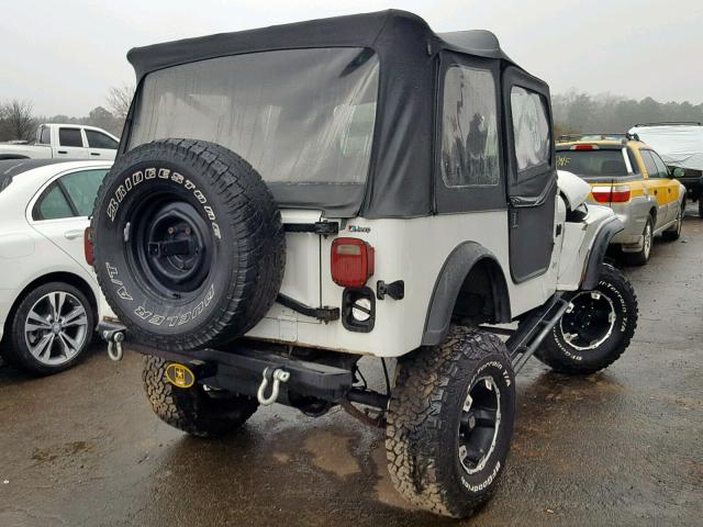 1JCUM87A0GT026530 - 1986 JEEP JEEP CJ7 WHITE photo 4