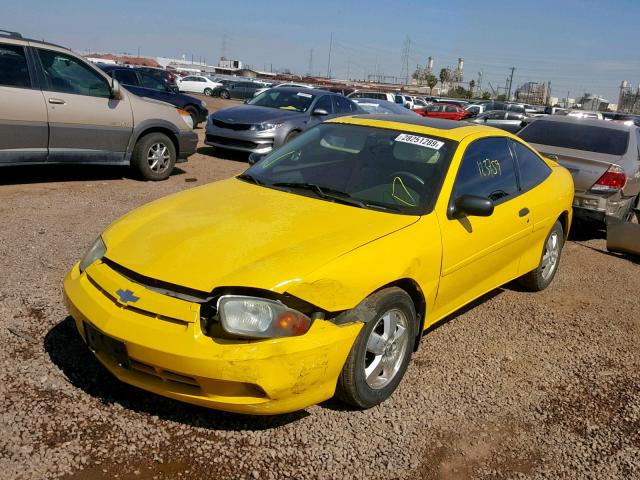 1G1JF12F147216956 - 2004 CHEVROLET CAVALIER L YELLOW photo 2